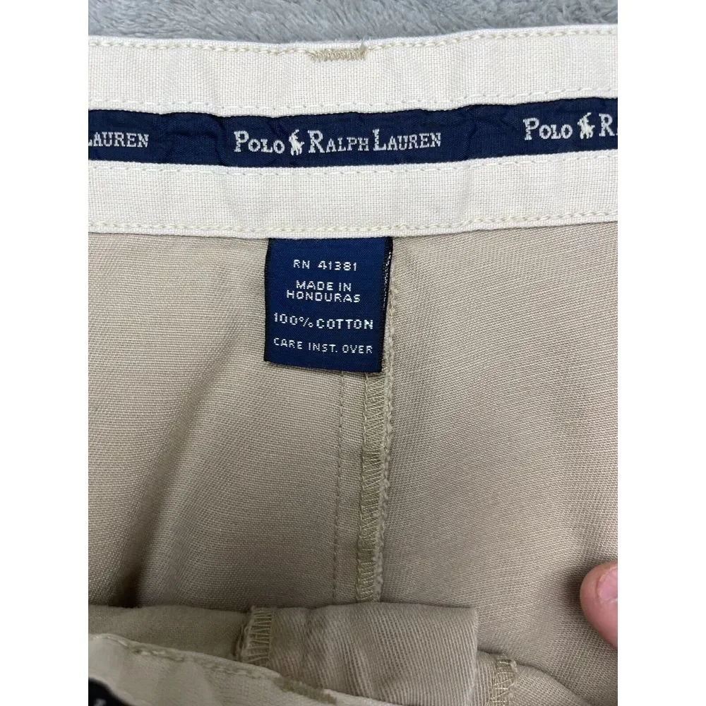 VTG Polo Ralph Lauren Men's Chino Pants 36x34 (Real‎ 36x31) Beige Pleated